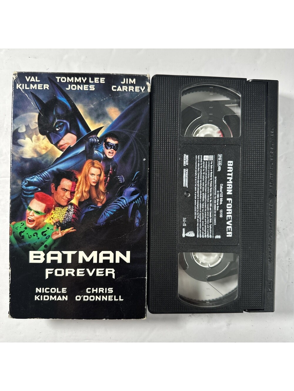 Batman Forever VHS 1995 Tommy Lee Jones Jim Carrey Nicole Kidman